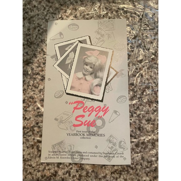 NIB Edwin Knowles Porcelain Doll- "Peggy Sue" - Picture 9 of 10